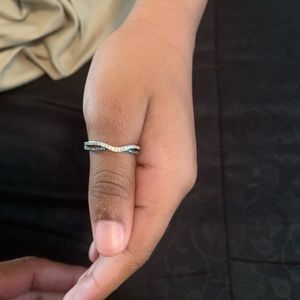 Engagement ring and wedding band